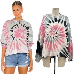 Electric & Rose Neil Sweatshirt Wildrose & Savannah Wash‎ Tie Dye Size XS